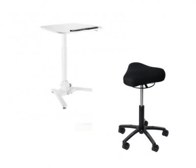 Bermuda sadel stol inkl GetUp desk